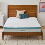 Linenspa 20 cm Memory Foam and Coil Spring Hybrid Mattress, White, US Twin