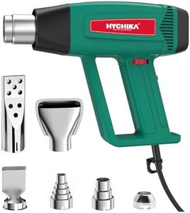HYCHIKA Pistola Termica Professionale, 60℃- 600℃ Temperatura Variabile Continua, Motore in Rame Puro da 1800W, Protezione da Sovraccarico, 6 Ugelli per Sverniciare, Termoretraibile