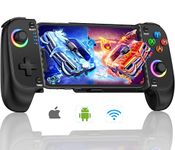 HASACOOL Mobile Gaming Controller for iPhone/Android,Wireless Phone Controller Hall Effect Joystick with RGB-PS Remote Play/Xbox Cloud/Steam Link/GeForce Now/MFi Apple Arcade-Call of Duty,Roblox