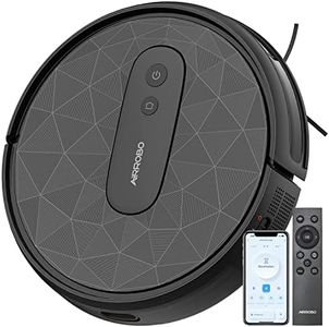 AIRROBO P20 Saugroboter mit 2800 Pa Saugkraft, APP Steuerung, 120 Min Laufzeit, Staubsauger Roboter WLAN optimiert für Teppich Tierhaare Hartböden, Roboterstaubsauger mit Ladestation, Fernbedienung