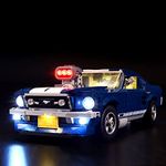 BRIKSMAX Led Lighting Kit for Ford Mustang-Compatible with Lego 10265 Building Blocks Model- Not Include The Lego Set