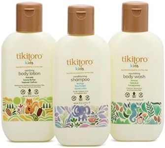 Tikitoro Kids Starter Pack 100% Vegan with Nourishing Body Wash, Soothing Body Lotion & Conditioning Shampoo, No Parabens & Sulphates (Age: 4+) (75 ml x 3)