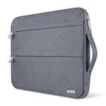 Voova Laptop Sleeve Case 13 13.3 Inch for MacBook Air 13 M1, 13.6 Inch MacBook Air M2/M3, MacBook Pro 13/14, Waterproof Slim Computer Bag Cover with Handle and Accessory Pocket, Grey