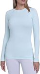 TCA Super Thermal Long Sleeve Women Running, Ski Base Layer - Compression Shirts Woman, Long Sleeve Workout Tops for Women - Bay, Large