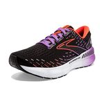 Brooks Women's Glycerin GTS 20 Supportive Running Shoe, Black/Bellflower/Fiesta, 11