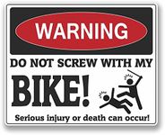 2 x 10cm Funny Warning Vinyl Sticke