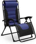 STAR WORK Stainless Steel Zero Gravity Chair, Lawn Chair Recliner Lounge, Portable Camping Folding Beach Chair With Removable Pillow (Turquoise Blue)