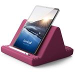 Lamicall Pillow Tablet Holder, Tablet Cushion Stand - Lazy Holder Stand Bed Sofa, for New 2022 iPad Pro 9.7, 10.5, 11, 12.9, iPad Air mini 2 3 4 5 6, Switch, Samsung Tab, iPhone, Books - Purplish Red