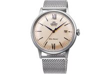 Orient"Bambino Version 6" Automatic/Hand Winding Dress Watch, Champagne, Stainless Steel Bracelet