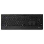 Rapoo E9500M Wireless Keyboard Wireless Keyboard Flat Aluminium Design 12 Months Battery Life DE Layout QWERTZ PC & Mac - Black