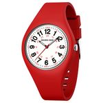 GOLDEN HOUR Analog Unisex Watches Waterproof Sports Digital Ladies Watches for Men, Nurse Medical Professionals, Students, Boys, Girls - Time Glowing Easy to Read Dial, Silicone Strap Womens Watch