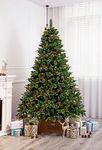 True Nature Beauty Realistic Pine Christmas Tree Pre-lit Warm White LED Lights (7ft Pre-lit)