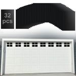 Magnetic Garage Door Windows - 32pcs,Faux Garage Door Windows Looks Like Real Window Panels,Decorative Garage Door Magnets- Super Magnetic,Fake Windows for Iron Doors 32pcs