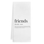 GICHUGI Friends Definition Kitchen Towels 16x24, Funny Gifts for Friends, Friendship Gifts for Women Friends, Gifts for Best Friends Women, Bestie BFF Gifts, Funny Friend Kitchen Towels