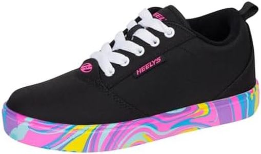 Heelys girls Wheeled Footwear Skate Shoe, Black/Pink/Multi, 2 Little Kid