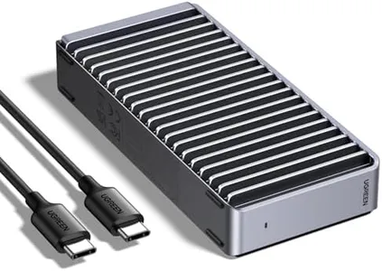 UGREEN 40Gbps M.2 NVMe Enclosure with Aluminum Double-Sided Fin Heat Dissipation, No Noise External SSD Case Compatible with Thunderbolt 4/3/USB4/3.2/2.0 M1 M2 Pro/Max (SSD Not Included)