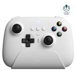 8Bitdo Ultimate 2.4G Wireless Controller, Hall Effect Joystick Update, Gaming Controller with Charging Dock for PC, Android, Steam Deck & Apple (White)