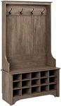 Prepac Wide Hall Tree with Shoe Sto