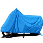 Autofy Waterproof Bike Cover Scooter Bike Cover Dustproof UV Protection Bike Body Cover for All Two Wheeler Upto Pulsar Bike Size 180cc [Model Name: BLUE-90 - Paint Protection Flock Layer Inside]