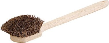 Carlisle 4549300 Utility Scrub Brush with Hardwood Handle, Palmyra, 20" L x 5" W, Natural