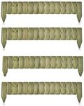 Matchless Unique (Pack of 4) 1M Log Wooden Fixed Picket Log Border Fence Garden Outdoor Lawn Edging Wooden Edging Fence for Flower Beds Lawns Paths