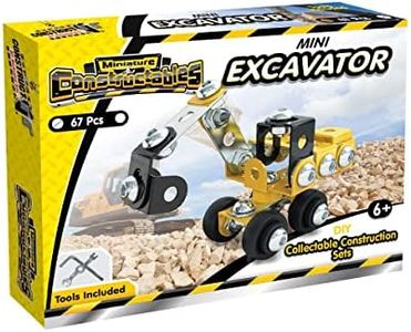 Construct IT Constructibles Excavator - 67 Pieces Toy Excavator Construction Set - STEM Toys for 6+ Year Old - Excavator Construction Toys - Build Your Own Toy Excavator