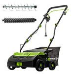 Earthwise DT71613AA 13-Amp 16-Inch Corded Dethatcher with Scarifier Blade and Collection Bag