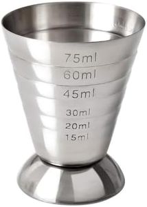 Poemtian Stainless Steel Measuring Cup Graduated Cup Measuring Cup Cocktail Jigger for Liquid or Crafting Cocktails