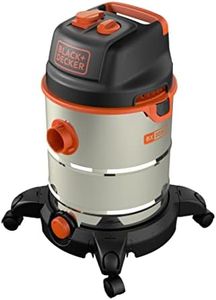 Black+Decker BXVC30XTDE 30 Litre Wet & Dry Vacuum (UK Model), 2 Stainless Steel Extension tubes, with a Powerful 1600W Motor, 2 Metre Hose, 3 Brushes, 5 M Cable, Stainless Steel Tub