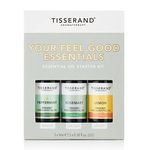 Tisserand Aromatherapy ,Your Feel Good Essentials Kit ,Massage Oil, Aromatherapy Oil , Skin Oil, Oil For Diffuser ,100% Pure Essential Oil