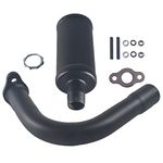 jtfrkope New upgradation Exhaust Muffler Pipe and gasket nut kit for 2 stroke 49cc 60cc 66cc 80cc Engines Gas Motorized Bicycle Motor Bikes Black