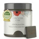 Country Chic All-in-One Chalk Paint for Furniture, Cabinets, Home Decor, Eco-Friendly, Matte Finish, Built-In Primer & Top Coat for Wood, Metal - Dark Roast (Dark Brown) - 8 oz (237 ml)