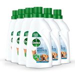 Dettol Homes With Pets Laundry Sanitiser, Fresh Breeze, Multipack Of 6 X 750ml, Total Of 4.5L, Laundry Cleanser, Laundry Disinfectant, Remove Pet Odours, Laundry, Liquid Detergent