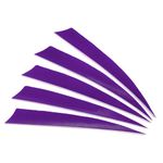 PATIKIL Arrows Vanes 50 Pack 5 Inch Arrow Turkey Feather Fletch Left Wing Fletching Purple for DIY Target Shooting