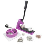 eBadges Badge Making Kit with 100 Badges | 25mm Machine, Metal Button Press, Pin Badge Maker with Circle Cutter | Interchangeable Dies 25, 38, 45, 58mm | DIY Crafts, Custom Designs