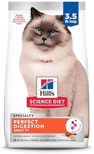 Hill's Science Diet Perfect Digestion, Senior Adult 7+, Digestive Support, Dry Cat Food, Chicken, Barley, & Whole Oats, 3.5 lb Bag