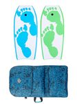 Two Bare Feet 42" Bodyboard Bundle - 2 x 42 'Future' Bodyboards of your choice + Premium Double Carry Bag (Future Print (Aqua)+Future Print(Green)+Blue Bag)