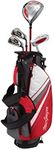 MacGregor Golf Junior Boys DCT3000 Premium Golf Club & Stand Bag Package Set, Red/White, Right Hand 6-8 Years