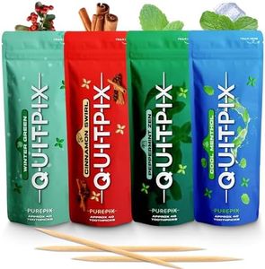 QuitPix to Help Quit Smoking Extra Thick Boosting Flavored Toothpicks - Oral Fixation - Nicotine Free Toothpicks - Kosher Flavors Variety Pack 40 Count (Pack of 4)