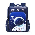 swabs® 2024 New Model Astronaut Design School Bag 3D Hard Shell Bag Cute Stylish Backpack Blue, Children's Gifts Girls and boys Kids Ideal (Full Astronaut)