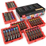 ARTEZA Metallic Gouache Paint Set, 36 Colours, 12 ml Tubes, Water-Based Paint for Canvas and Paper, Art Supplies for Professionals, Students, and Kids