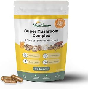 Mushroom Complex 6 Lions Mane Mushroom Supplement 120 Capsules High Strength Vegan Supplement with Lions Mane, Reishi, Chaga Mushroom Powder, Shitake, Cordyceps & Maitake (120 Capsules)