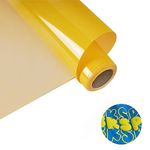 FUNKAKA - 3D Iron On Vinyl Roll 12" x 5ft Yellow Iron On Blow Iron On Vinyl for Shirts (3D Puff, Yellow)