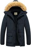WenVen Men's Waterproof Warm Coat W