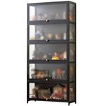 Glass Display Cabinet Display Cabinet Glass Door Glass Cabinet Display Cabinet Glass Door Display Cabinet Display Cabinet for Collectibles Shot Glass Display case 31.61''Long Firstfloor