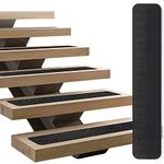 LINCONSON 15 Pack | 6” x 30” | Black Outdoor Slip Resistant Stairs Tread Grip Tape Anti Slip Strips | Easy Install Roller Included
