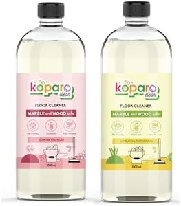 Koparo Natural Floor Cleaner Liquid | Jasmine and Lime Combo | 1 Litre Each | Eco Friendly, Organic & Non-Toxic | Skin Safe, Baby Safe & Pet Friendly