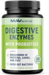 Premium Digestive Enzymes + Probiotics Supplement ? All Natural ? Stop Bloating & Flatulence with Protease Enzyme + Bromelain Supplements + Lactase Supplements ? Better Digestion for Bloating