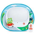 Munchkin Cruisin' Baby In-Sight Owl Car Mirror, 8 entertaining tunes and soothing melodies, synced with LED light show, Auto Battery Shut Off