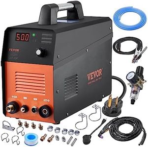 VEVOR Plasma Cutter, 50Amp, Upgraded Non-Touch Pilot Arc Air Cutting Machine with Torch, 110V/220V Dual Voltage AC IGBT Inverter Metal Cutting Equipment for 1/2" Clean Cut Aluminum and Stainless Steel